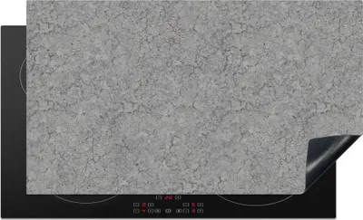 Produktbild von KitchenYeah© Herdabdeckplatte Beton - Wand - Muster - Industriell , 91x52cm, Küche Deko, Glaskeramikkochfeld Herdabdeckung, Abdeckplatte fùr Kochfeld