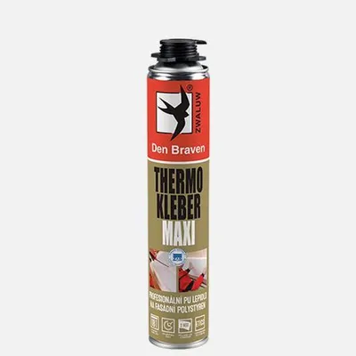 Zdjęcie produktu dla Den Braven Thermo Kleber MAXI PUR pianka w pistole 870 ml żółta