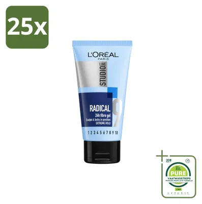 Obrázek produktu pro 25 kusů gely L'Oréal Paris Studio Line Radical 24H Super Strong, objem 150 ml - velkopack