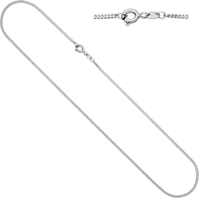 Produktbild von JOBO Panzerkette 585 Gold Weißgold 1,7 mm 45 cm Kette Halskette Weißgoldkette