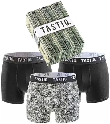 Produktbild von Boxershorts Tastic Dollar 3er-Pack Geschenkbox Schwarz - M