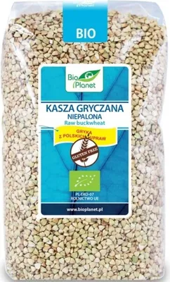 Produktbild von UNGERÖSTETE GLUTENFREIE -BUCHWEIZENGRÜTZE 1 kg –  PLANET