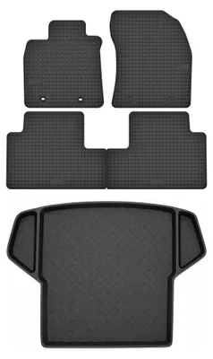 Produktbild von Gummimatten + Kofferraumwanne für Toyota Avensis III T27 2015-2018 (Kombi) – Schwarz, passgenau – Wielganizator