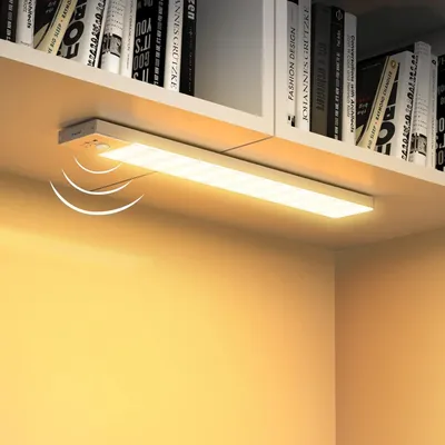 Immagine prodotto di Illuminazione per sottopensili - Set di luci per armadi - Illuminazione notturna - Con sensore di movimento - 2 pezzi - Bianco