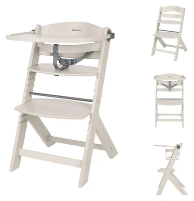 Produktbild von Kikka boo Kinderhochstuhl Nordy Holz Kinderstuhl Fußstütze verstellbarer Sitz beige