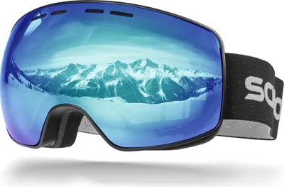 Produktbild von Schnorr Skibrille Ventra Blau (S3) | Full REVO verspiegelt, Anti-Fog, UV400, 45 mm Band