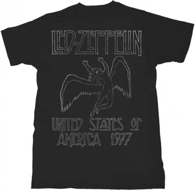 Produktbild von Led Zeppelin - "USA 1977" T-Shirt für Herren/Damen Uni PH1460 (S) (Schwarz)