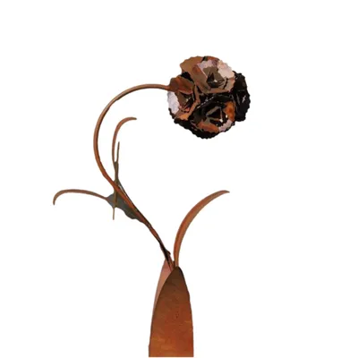 Produktbild von Schöne Edelrost Rose perfekt für den Blumengarten zur Dekoration, aus Metall Neu Frostfest Witterungsbeständig, Metallrose in Rost BO-MD14192