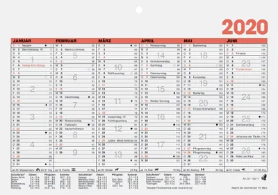 Produktbild von Glocken Tischkalender "Tafelkalender" 2020 DIN A5 quer
