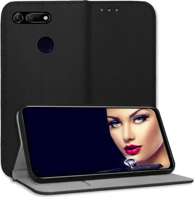 Produktbild von Bookstyle Schutzhülle Klapphülle Schutztasche Etui Cover für Honor View 20 / Honor V20 (PCT-L29 / 6.4'') - Schwarz
