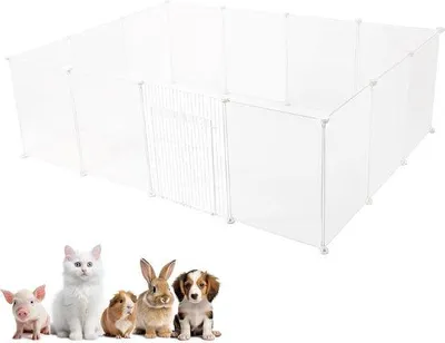 Produktbild von Famanu Box für kleine Tiere - Tragbare Kunststoff-Umzäunung für Innen und Außen
