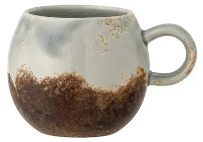 Produktbild von Bloomingville Becher PAULA Hellgrau Braun Keramik 275 ml Tasse Kaffeebecher Teebecher