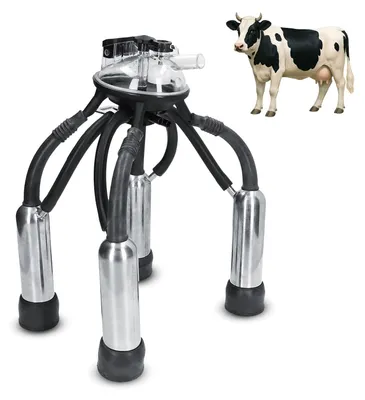 Produktbild von Melkklauw aus Edelstahl - Tragbare Melkbeker - Silikon Melkbeker - Melkcluster