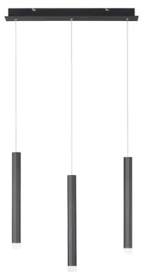 Produktbild von LED Hängeleuchte, Metall, schwarz, warmweiß, H 120 cm