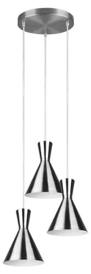 Produktbild von Hängeleuchte, 3 Flammig, Metall, nickel-matt, H 150 cm