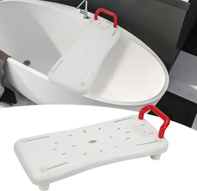 Produktbild von Yakimz Badewannensitz Wannensitz Stuhl Einstellbar Einstellbar Weiß -Rot bis 150Kg 69cm