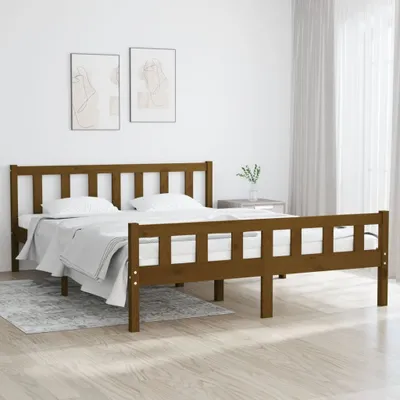 Image de Maison Exclusive - Lit en bois massif brun miel 120x200 cm