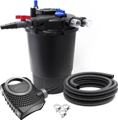 Zdjęcie produktu dla Zestaw filtrów do oczka wodnego SunSun CPF-30000 SET do 60000l 55W UVC NEO8000 wąż z pompą