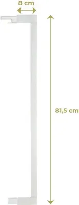 Image de Reer Extension pour barrière de sécurité Easylock Plus 8 cm, métal, blanc�
