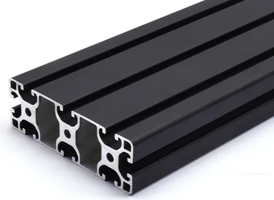 Produktbild von Länge 1820mm - Aluminiumprofil schwarz 40x120L I-Typ Nut 8 (leicht). Aluminium Profil 40x120 Alu Profil 40 x 120 Montage- Systemprofil
