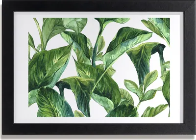 Produktbild von Bild 30x20 MDF-Rahmen, Wandkunst Blätter