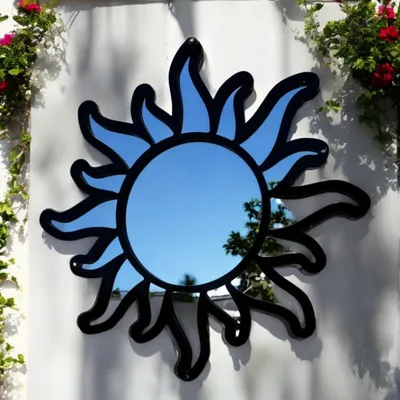 Immagine prodotto di Specchio da parete a forma di sole, decorativo, per interni ed esterni