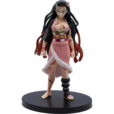 Immagine prodotto di Bandai, figura di Nezuko Kamado della serie Kimetsu No Yaiba, rosa, cacciatrice di demoni