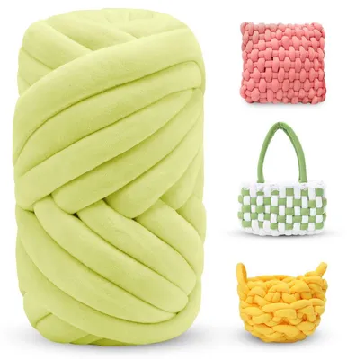 Productafbeelding van Armbreiwol 250g, dikke garen, buisgaren, fluorescerend geel
