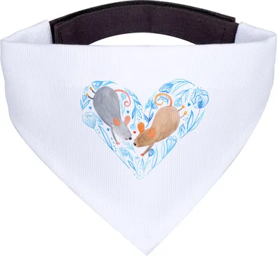 Produktbild von Mr. & Mrs. Panda Bandana Mäuse Herz - Weiß - Geschenk, für Immer, Dreieckstuch, Freundin, Lieblingsmensch, Hunde Halstuch, Hals Tuch, Jahrestag, Hundehalstuch, Maus