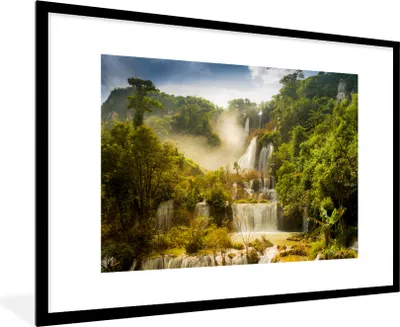 Produktbild von MuchoWow® MuchoWow® Gerahmtes Poster Thailand - Wasserfälle - Tropen 90x60 cm - Poster mit zchwarzem Bilderrahmen - Wanddekoration - Fotos