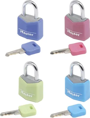 Produktbild von Master Lock 4 Vorhängeschlösser 3-Stift-Zyl. 20mm 9120EURQCOLNOP
