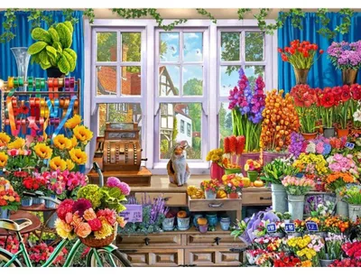 Obrázek produktu pro Bluebird Puzzle Flower Shoppe - 500 dílků barevného puzzle