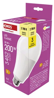 LED žárovka Classic A95 / E27 / 28 W (200 W) / 3452 lm / teplá bílá