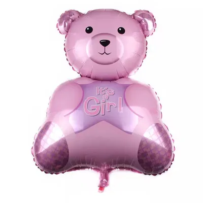 Obrázok produktu pre Fóliový balón dievčatko, medveď, cca 75 x 49 cm