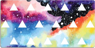 Produktbild von Schreibtischmatte Tischunterlage 90x45 cm Mauspad - Kosmische Dreiecke
