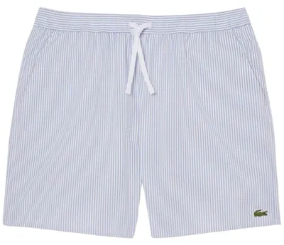 Obrázok produktu pre Plavky Lacoste Bañador Lacoste Mid Length Striped Textured azul blanco pre Pánske