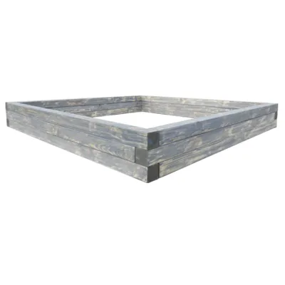 Produktbild von Sandkasten KDI grau Vintage 182x182 cm wetterfest Holz Kinder