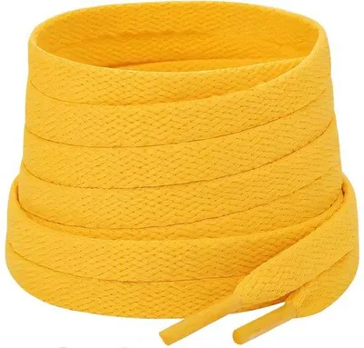 Immagine prodotto di Lacci piatti Kicks Don, lunghezza 140 cm, colore giallo dorato, spessore 8 mm