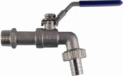 Immagine prodotto di Valvola di scarico a sfera in acciaio inox con leva da 1/2"