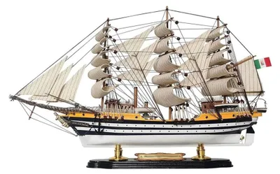 Holz-Segelboot-Modell, 52 cm, nautische Dekoration