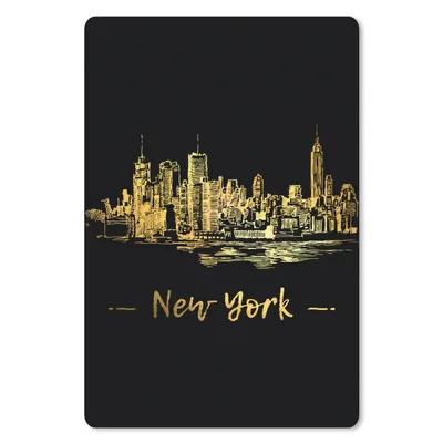 Produktbild von MuchoWow® Mauspad Mousepad New York - Skyline - Schwarz 40x60 cm - Mousepads - Maus Mat - Pad - Mausunterlage - Schreibtisch Accesoire