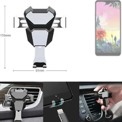 Produktbild von K-S-Trade Lüftungshalterung kompatibel mit LG Electronics K50S kompakte Handy-Halterung Lüftungsschlitz Lüftungsgitter Autohalterung KFZ