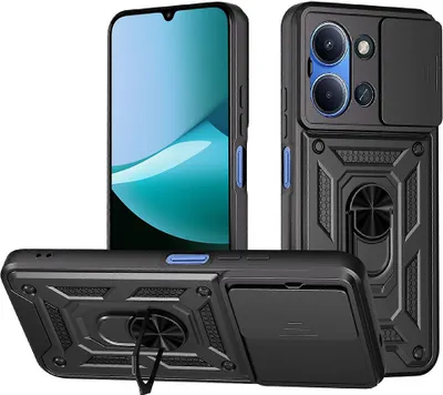 Zdjęcie produktu dla Techsuit CamShield Etui z osłoną Xiaomi Redmi 15C 4G Redmi 15C 5G - czarne