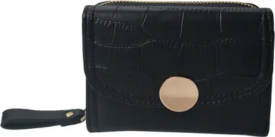 Produktbild von Clayre & Eef Brieftasche 11x9 cm Schwarz Kunstleder