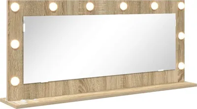 Produktbild von vidaXL Waschtischspiegel Rechtwinklig Sonoma-Eiche 100 x 45 x 18 cm