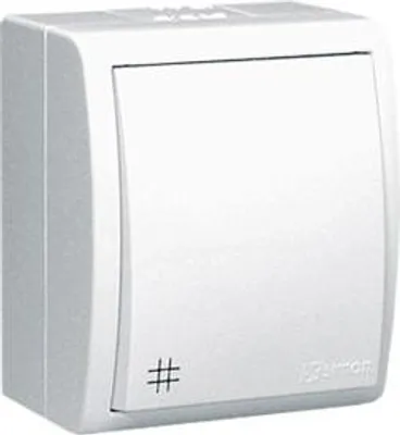 Produktbild von Kontakt-Simon AQW7/11, Kunststoff, Weiß, IP54, 250 V, 10 A, 60 mm