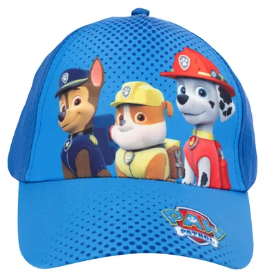 Produktbild von Paw Patrol Kappe für Kinder - Chase, Rubble & Marshall Cap Basecap Baseballkappe verstellbar Blau