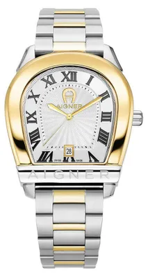 Produktbild von Aigner Siena AGW.244007 weiss silber gold Edelstahl Herren Uhr NEU