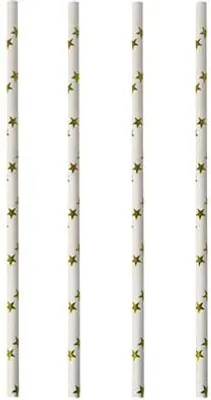 Produktbild von Papstar Papierstrohhalme "pure" Ø 6 mm · 20 cm "Stars" 10 x 100 Stück