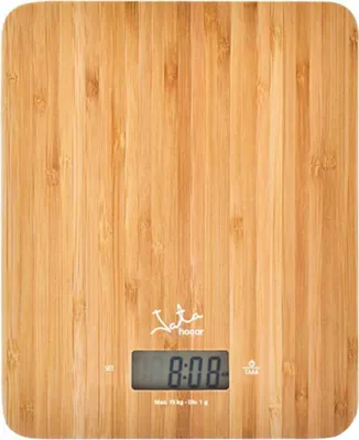 Obrázek produktu pro JATA 720, Elektronická kuchyňská váha, 15 kg, 1 g, Bamboo, Bamboo, LCD